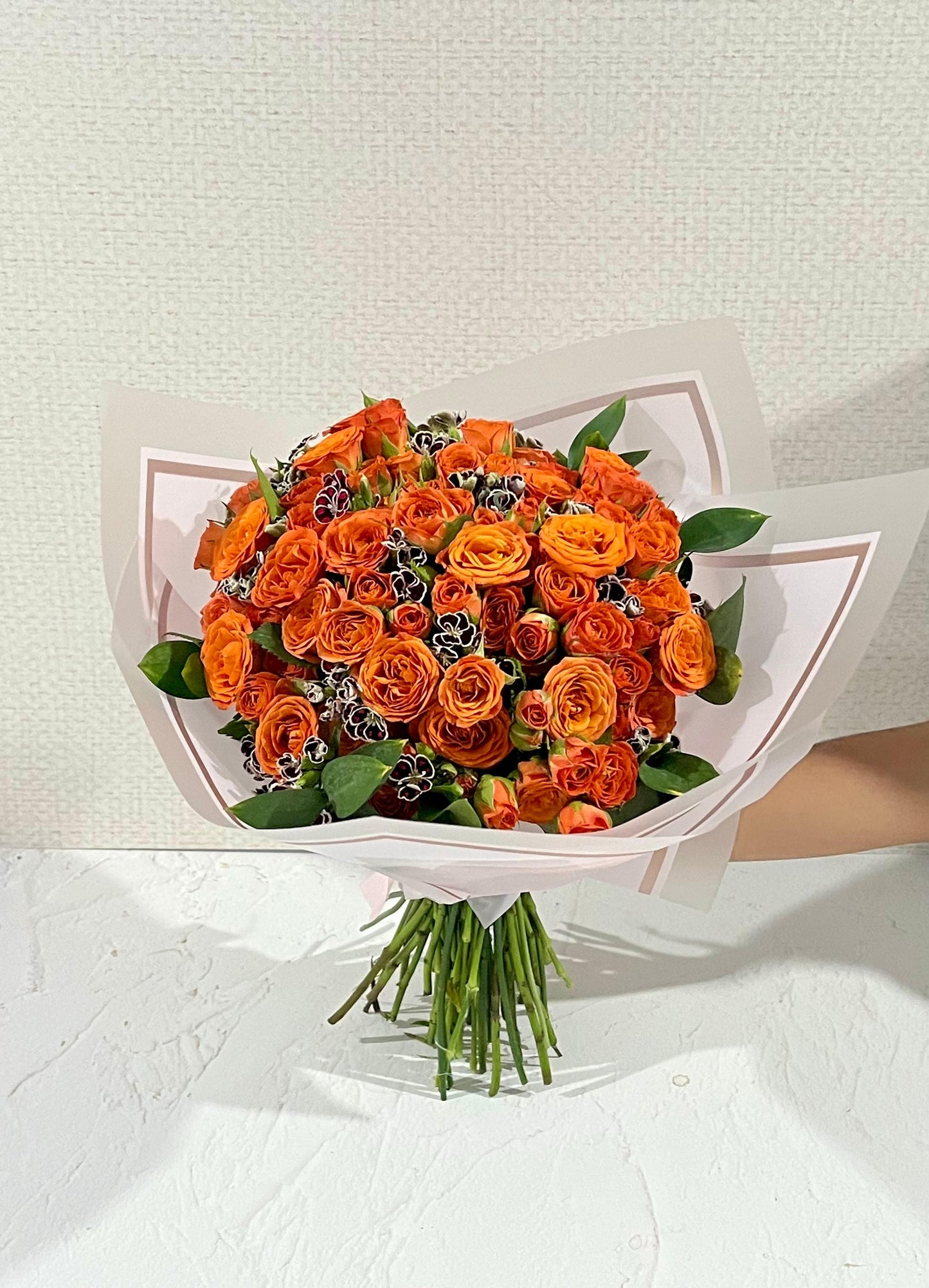 Bouquet mini rosa naranja