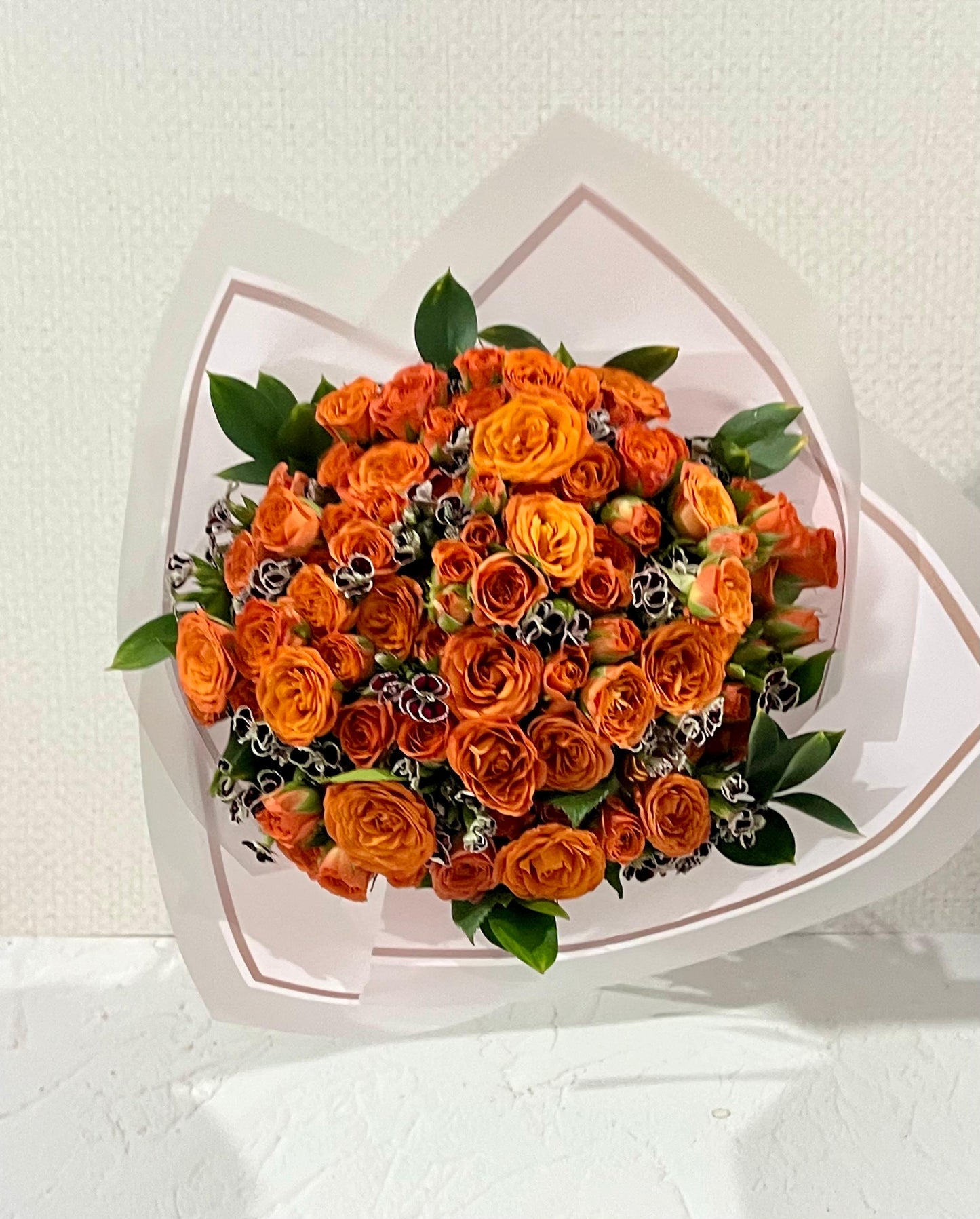 Bouquet mini rosa naranja