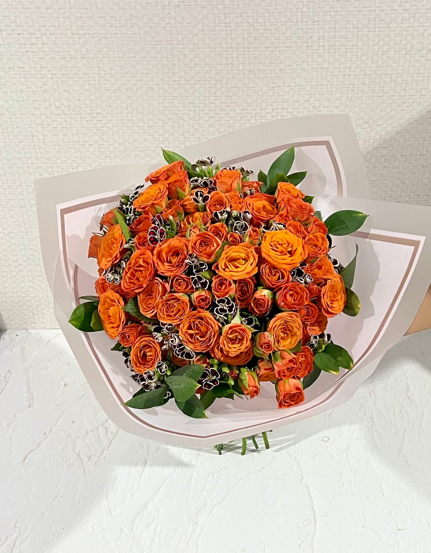 Bouquet mini rosa naranja