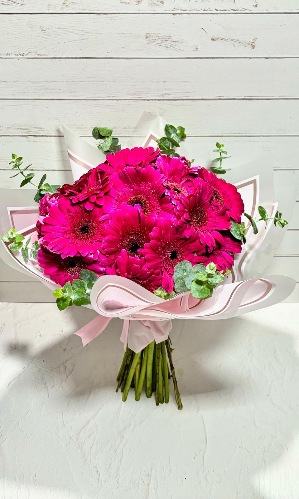 Bouquet gerberas fiusha