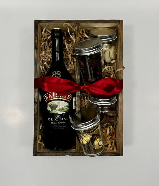 Caja con Baileys + chocolates