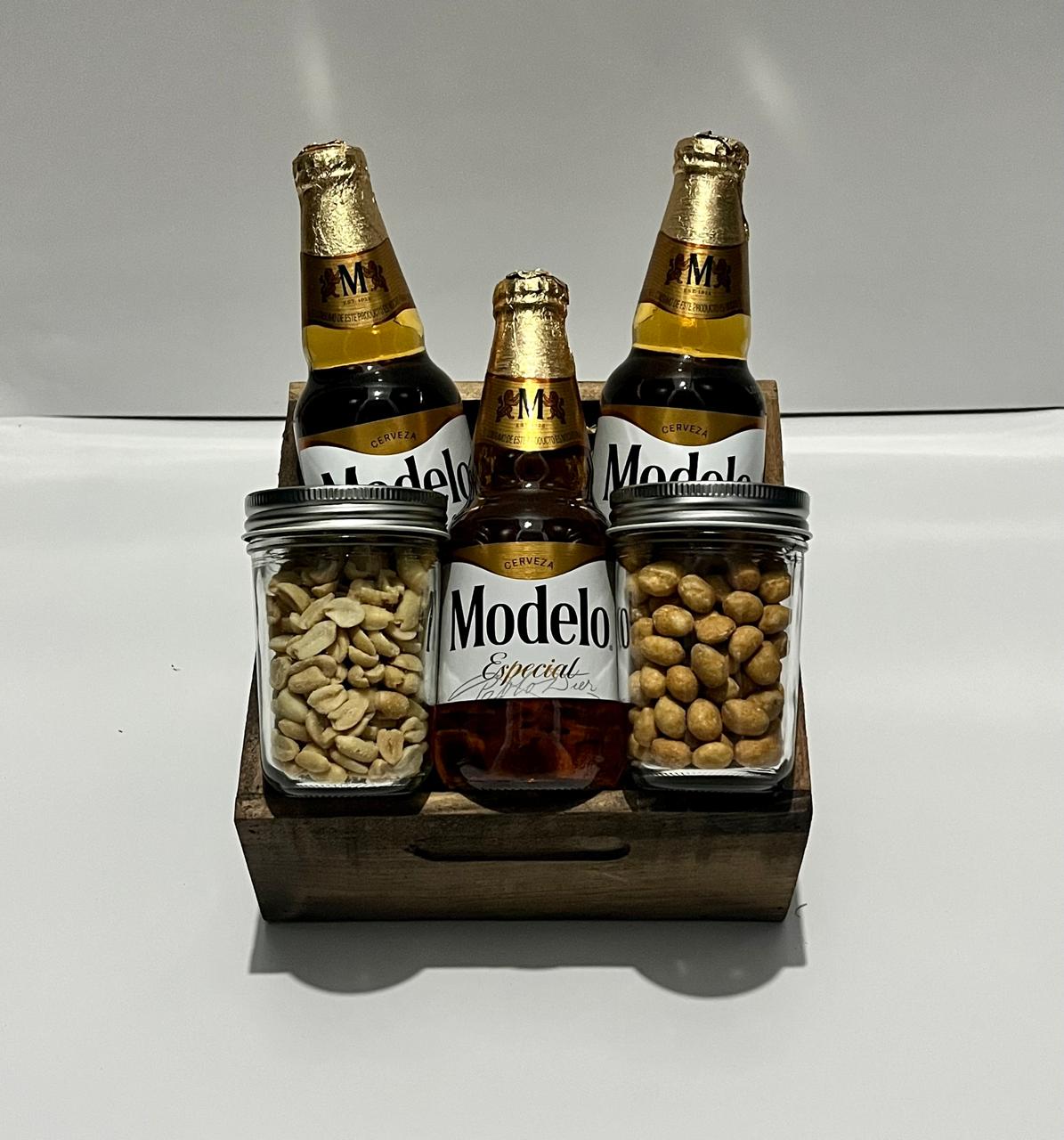 Caja con cerveza + botana salada