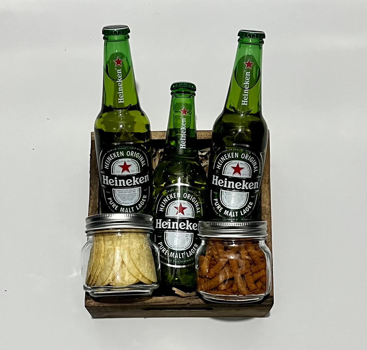 Caja con cervezas + botana salada H