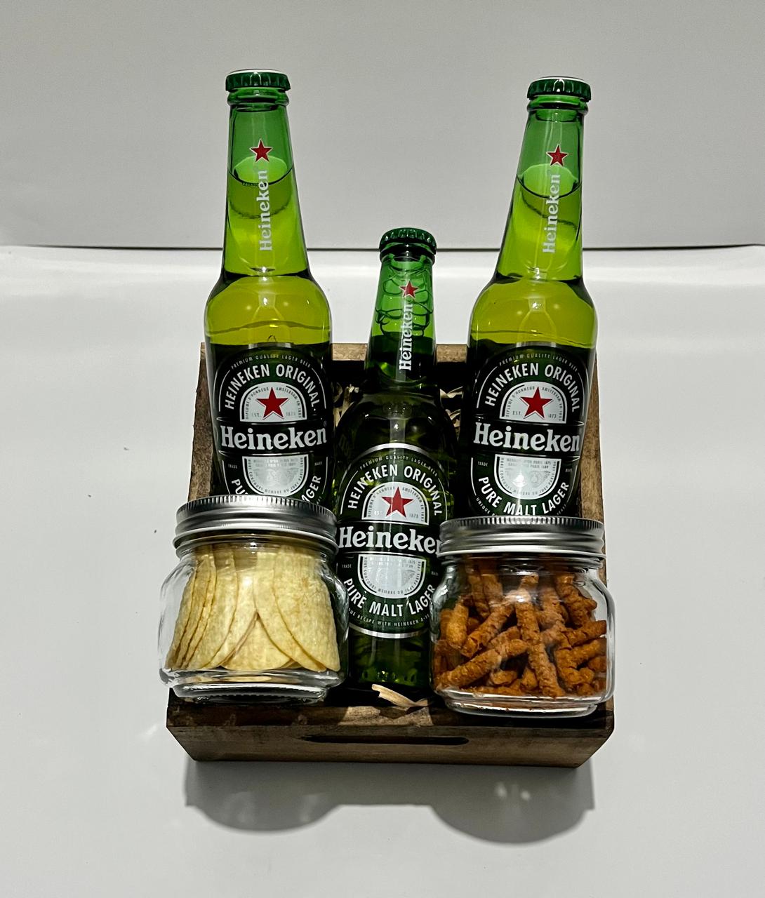 Caja con cervezas + botana salada H