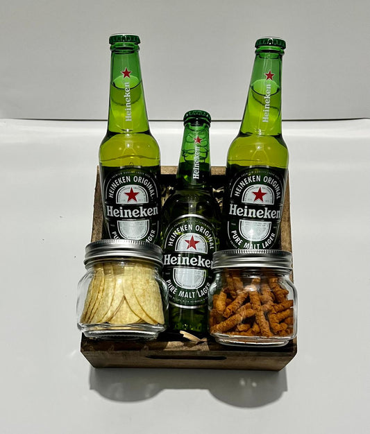 Caja con cervezas + botana salada H