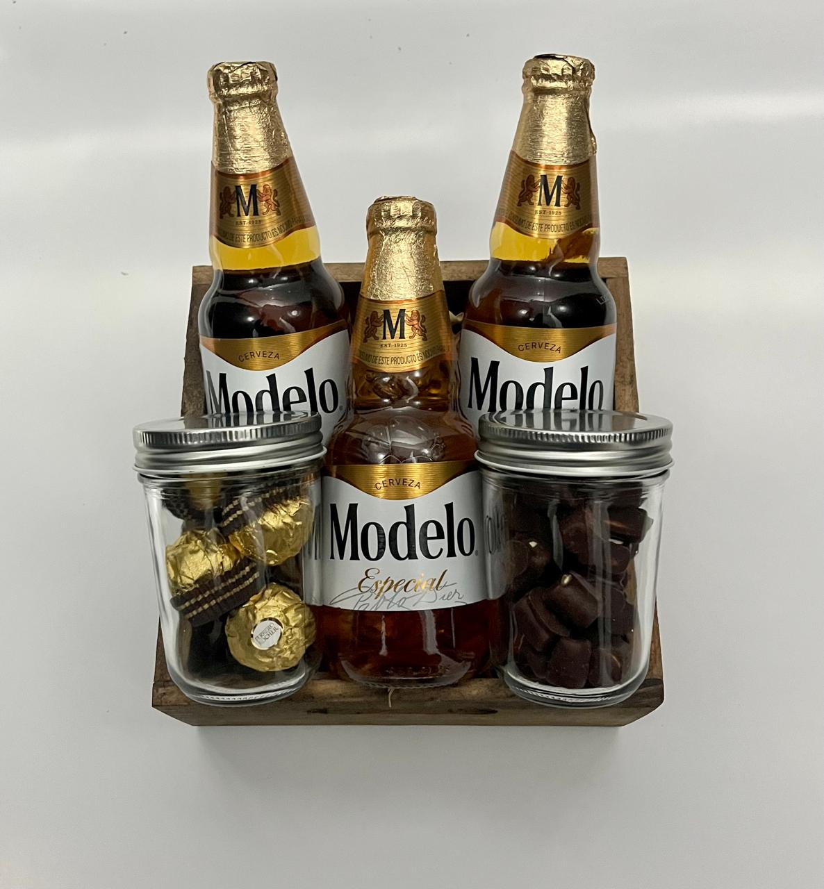 Caja con cervezas + chocolates