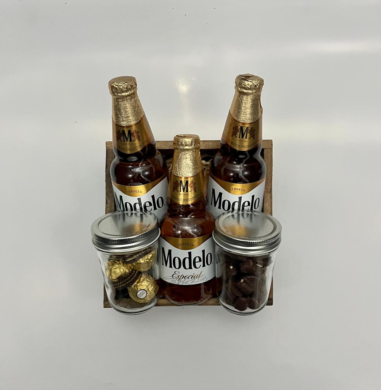 Caja con cervezas + chocolates