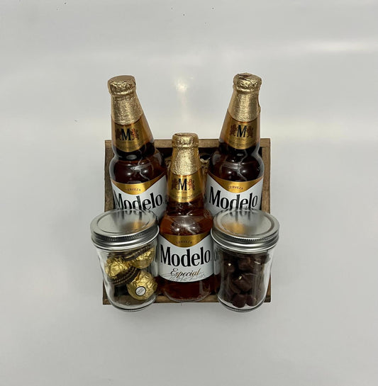 Caja con cervezas + chocolates