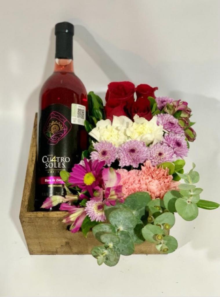Caja 4 soles flores