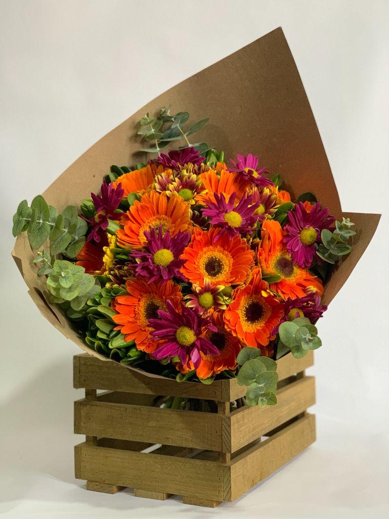 Ramo gerbera naranja