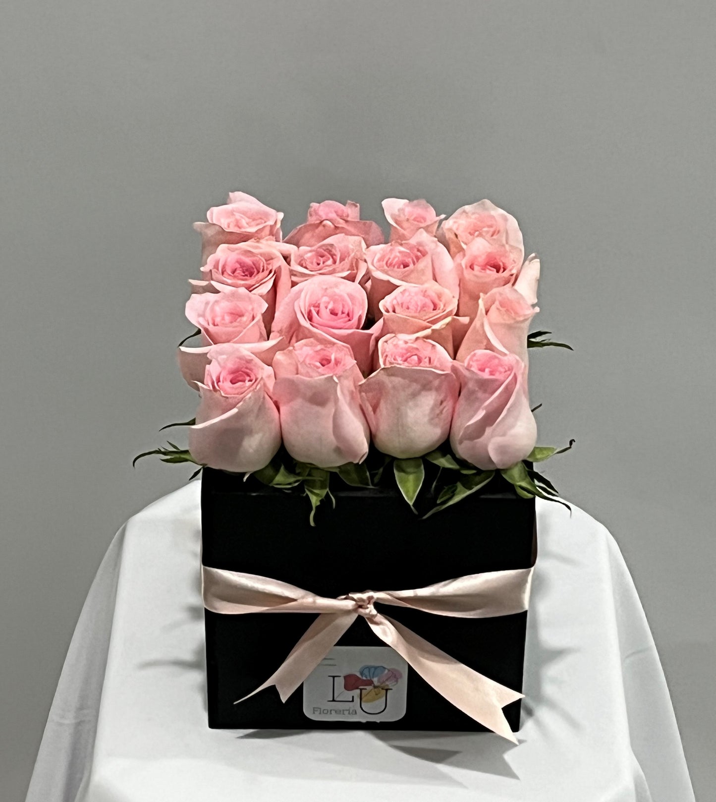 Caja rosas rosadas